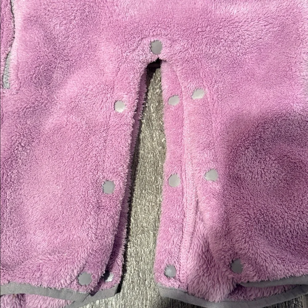 Hooded purple Baby fleece snow suit by Northface